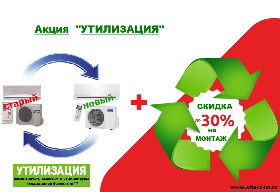 Акция УТИЛИЗАЦИЯ кондиционеров в effect-nn.ru